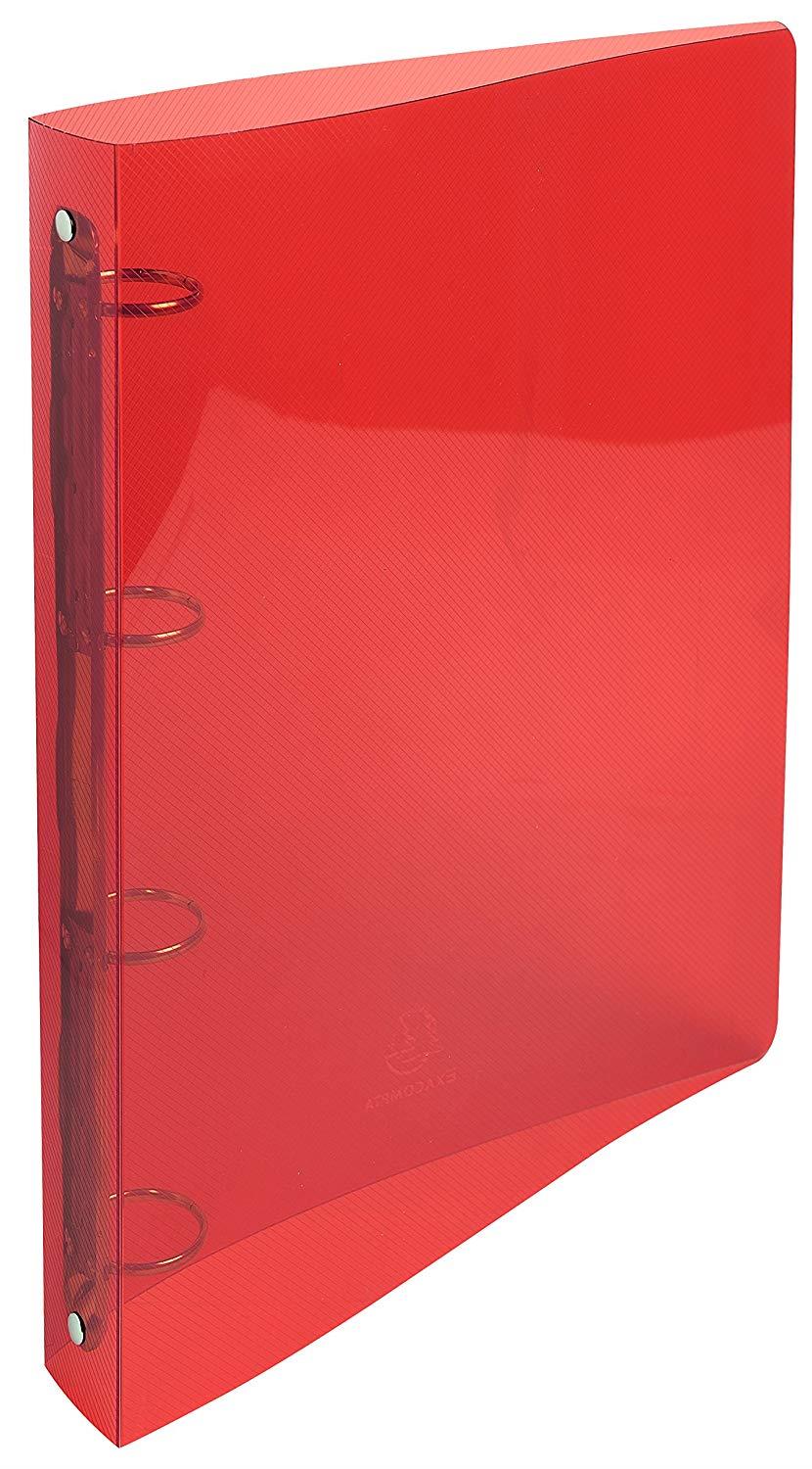 red twilled PP ring binder